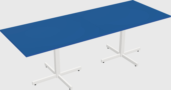 Table with metal base