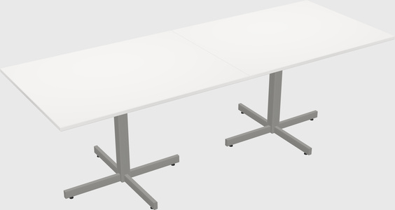 Table with metal base