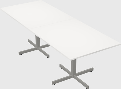 Table with metal base