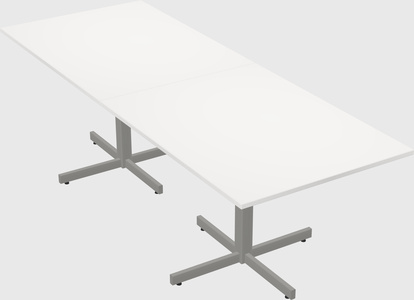 Table with metal base