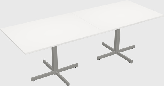 Table with metal base