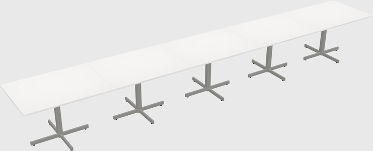 Table with metal base
