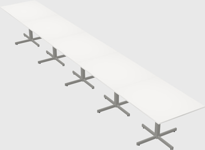Table with metal base