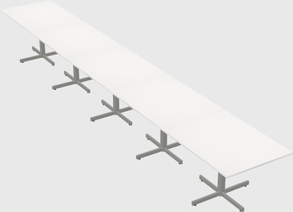 Table with metal base