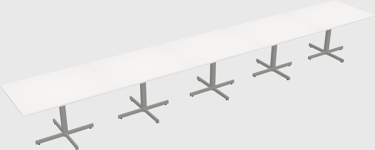 Table with metal base
