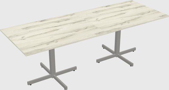 Table with metal base