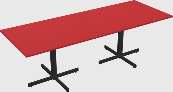 Table with metal base