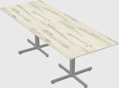 Table with metal base