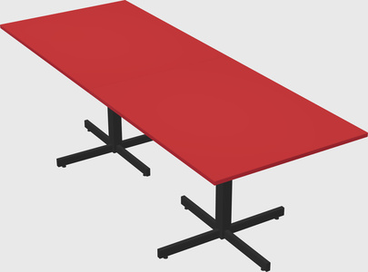Table with metal base