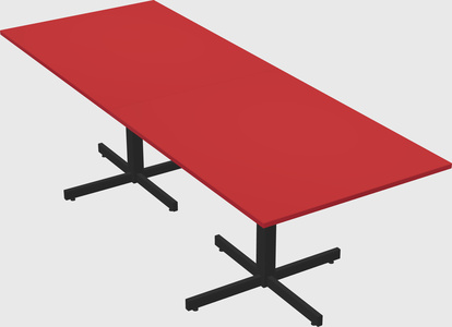 Table with metal base