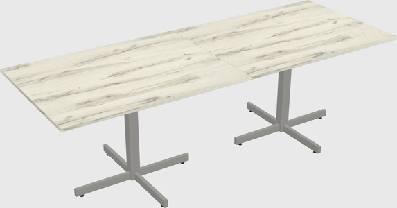 Table with metal base