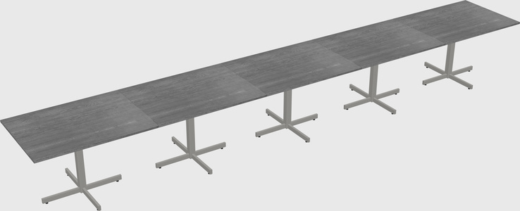 Table with metal base