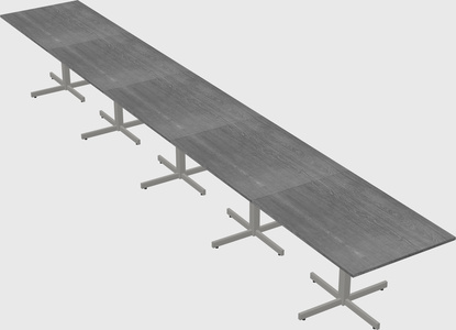 Table with metal base