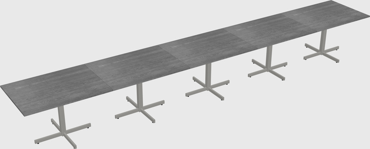 Table with metal base