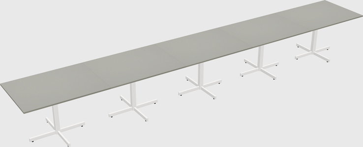 Table with metal base
