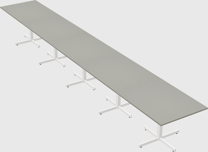 Table with metal base