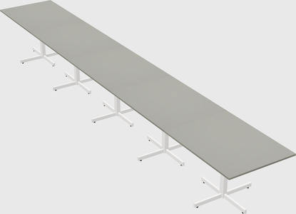 Table with metal base