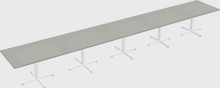 Table with metal base