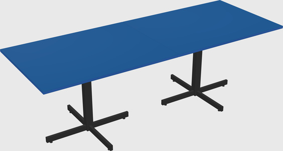 Table with metal base