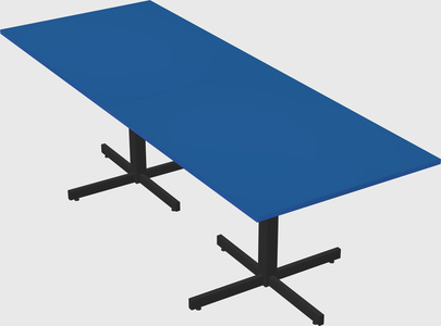 Table with metal base