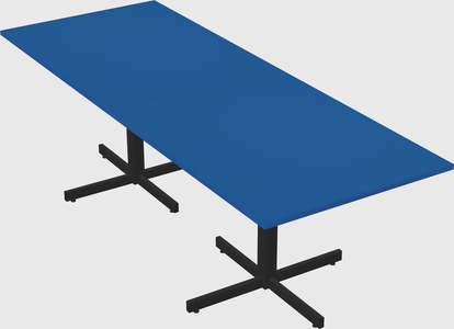Table with metal base