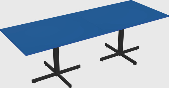 Table with metal base
