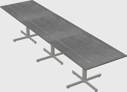 Table with metal base