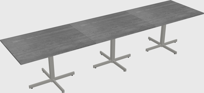 Table with metal base