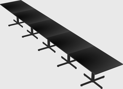 Table with metal base