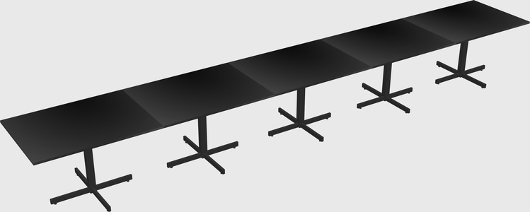 Table with metal base