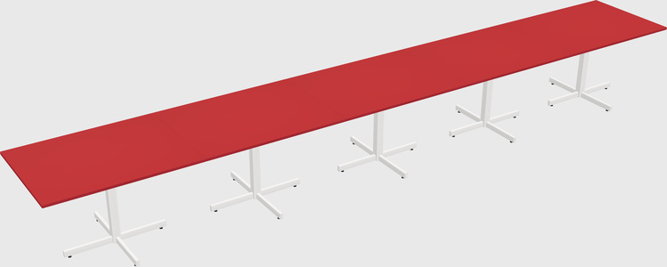 Table with metal base
