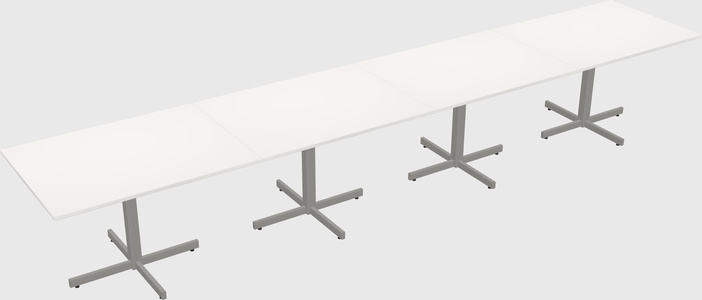 Table with metal base