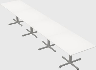 Table with metal base