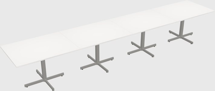 Table with metal base