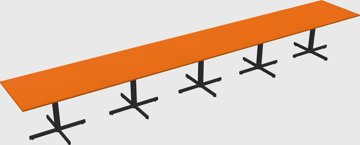 Table with metal base