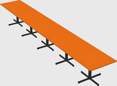 Table with metal base
