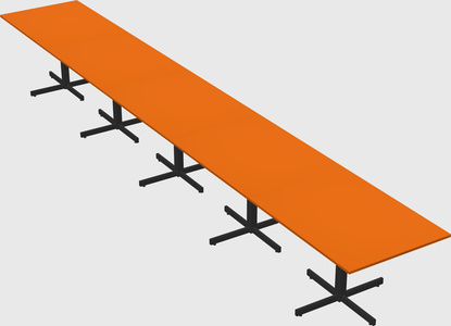 Table with metal base