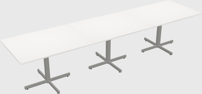 Table with metal base
