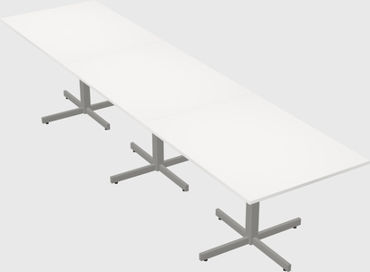 Table with metal base