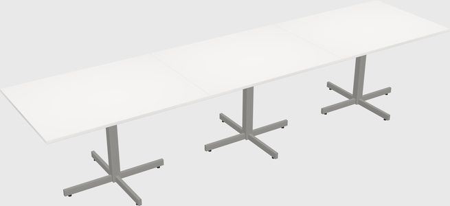Table with metal base