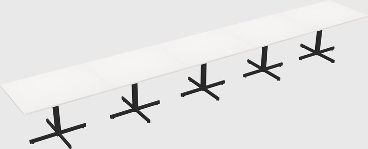 Table with metal base