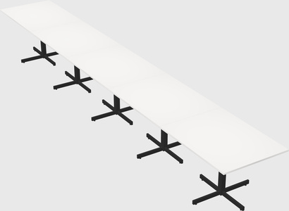 Table with metal base