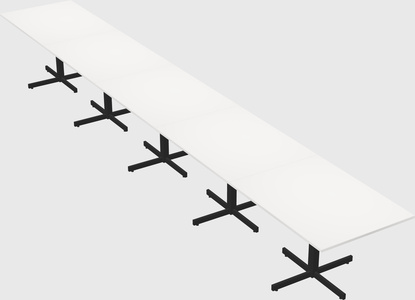 Table with metal base