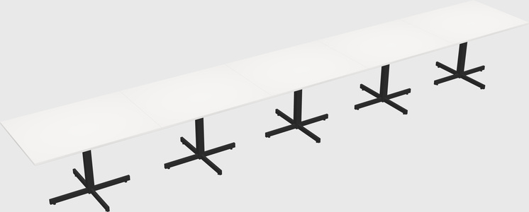 Table with metal base