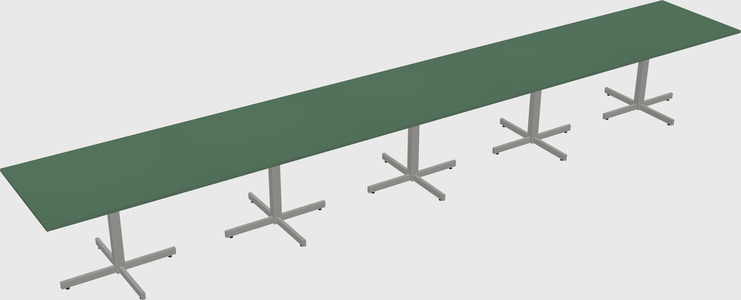 Table with metal base