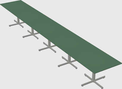 Table with metal base