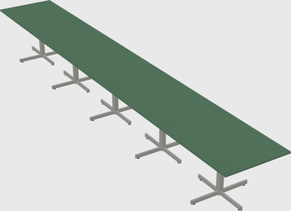 Table with metal base