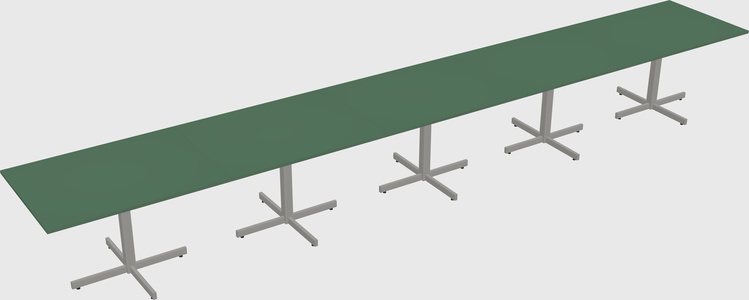 Table with metal base