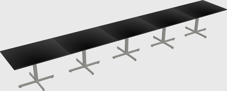 Table with metal base