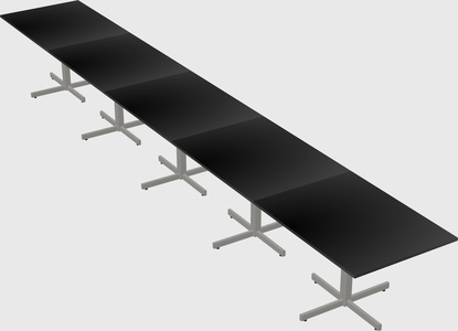 Table with metal base